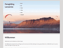 Tablet Screenshot of paragliding-lanzarote.de